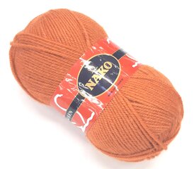 Пряжа для вязания NAKO Nakolen 100г, цвет темно-оранжевый 507 цена и информация | Принадлежности для вязания | pigu.lt