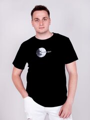 Marškinėliai vyrams YoClub PM-028 Moon, juodi kaina ir informacija | Vyriški marškinėliai | pigu.lt
