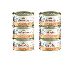 Almo Nature HFC Natural, для кошек, тунец с креветками, 6x70г. цена и информация | Консервы для кошек | pigu.lt