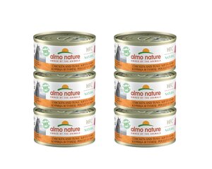 Almo Nature HFC Natural, для кошек, курица и тунец, 6x70г. цена и информация | Консервы для кошек | pigu.lt