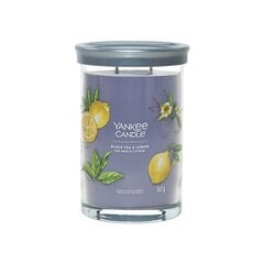 Yankee Candle Aromatinė žvakė Signature tumbler large Black Tea - Lemon 567 g цена и информация | Подсвечники, свечи | pigu.lt