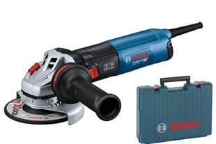 Угловая шлифовальная машинка BOSCH 125 мм 1400 Вт GWS 14-125 S, чехол с регулировкой мощности цена и информация | Шлифовальные машины | pigu.lt