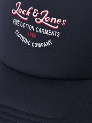 Мужская кепка Jack & Jones, 12225708*03, тёмно-синяя, 5715321232423 цена и информация | Мужские шарфы, шапки, перчатки | pigu.lt