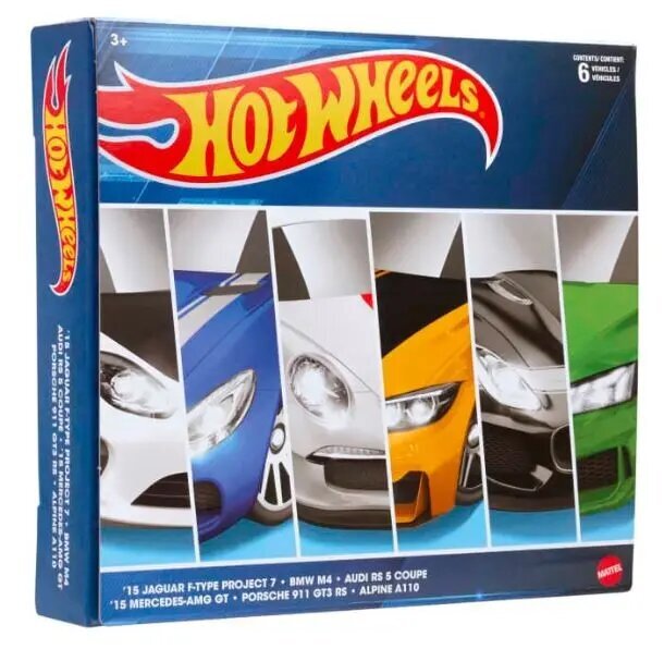 Automobilių rinkinys Hot Wheels, 6 vnt kaina ir informacija | Žaislai berniukams | pigu.lt