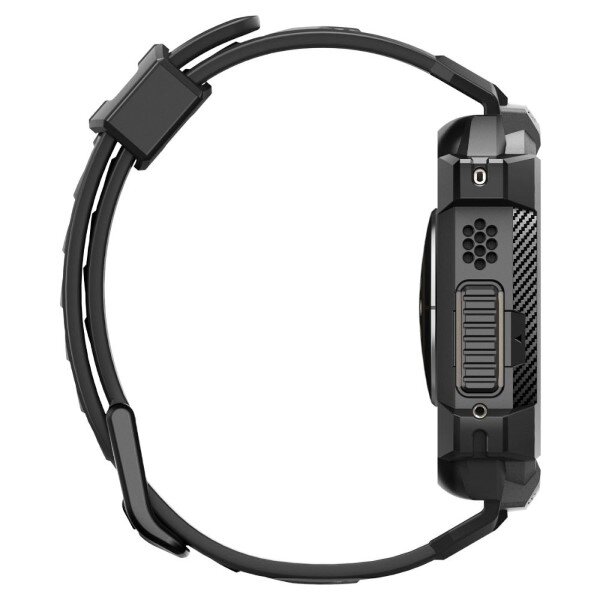 Spigen Rugged Armor Pro Apple Watch Ultra 49mm black ACS05460 kaina ir informacija | Išmaniųjų laikrodžių ir apyrankių priedai | pigu.lt