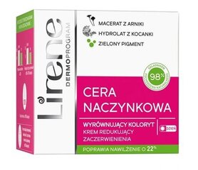 Dieninis paraudimą mažinantis kremas Lirene Capillary Skin Evening color, 50 ml kaina ir informacija | Veido kremai | pigu.lt