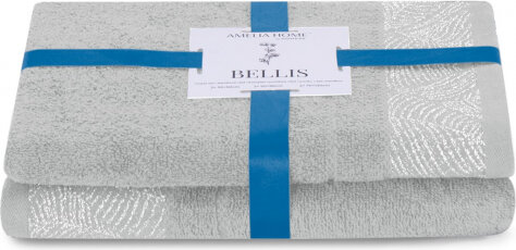 AmeliaHome vonios rankšluosčių rinkinys Bellis, 2 dalių kaina ir informacija | Rankšluosčiai | pigu.lt