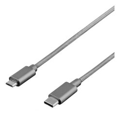 Deltaco USBC-1251, USB 2.0/USB C/USB Type Micro B, 1m kaina ir informacija | Laidai telefonams | pigu.lt