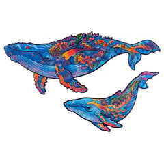 Medinė dėlionė Unidragon Milky Whales, 172 det. kaina ir informacija | Dėlionės (puzzle) | pigu.lt