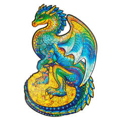 Medinė dėlionė Unidragon Guarding Dragon, 183 det. kaina ir informacija | Dėlionės (puzzle) | pigu.lt