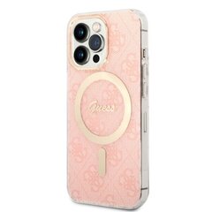 Zestaw Guess GUBPP13LH4EACSP Case+ Charger iPhone 13 Pro różowy|pink hard case 4G Print MagSafe цена и информация | Чехлы для телефонов | pigu.lt