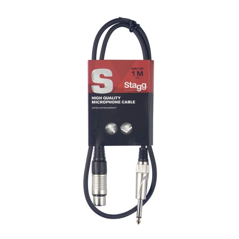 Stagg SMC1XP, XLR/Aux 6.3 mm, 1 m kaina ir informacija | Kabeliai ir laidai | pigu.lt