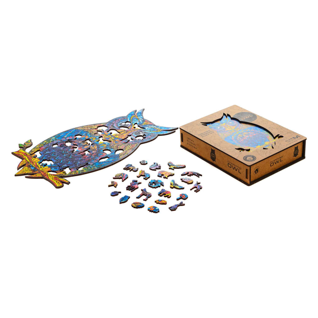 Medinė dėlionė Unidragon Charming Owl, 186 det. kaina ir informacija | Dėlionės (puzzle) | pigu.lt