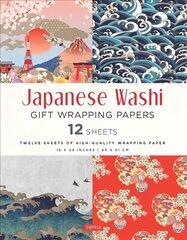 Japanese Washi Gift Wrapping Papers - 12 Sheets: 18 x 24 inch (45 x 61 cm) Wrapping Paper цена и информация | Энциклопедии, справочники | pigu.lt