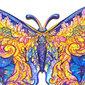 Medinė dėlionė Intergalaxy Butterfly, 199 detalės, Unidragon kaina ir informacija | Dėlionės (puzzle) | pigu.lt