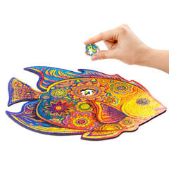 Medinė dėlionė Shining Fish, 196 detalės, Unidragon kaina ir informacija | Dėlionės (puzzle) | pigu.lt