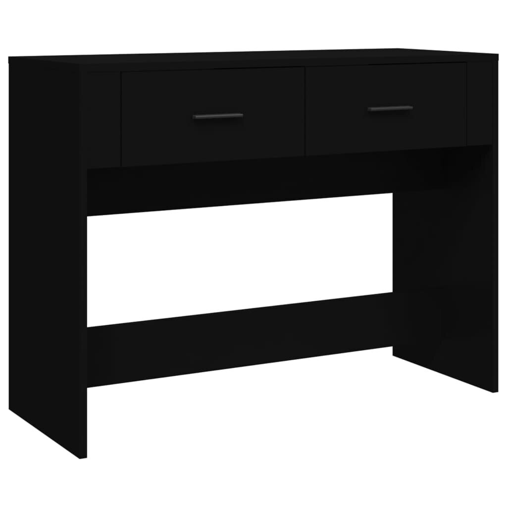 Konsolinis staliukas vidaXL, Apdirbta mediena, 100x39x75cm, juoda kaina ir informacija | Stalai-konsolės | pigu.lt