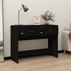 Konsolinis staliukas vidaXL, Apdirbta mediena, 100x39x75cm, juoda цена и информация | Столы-консоли | pigu.lt