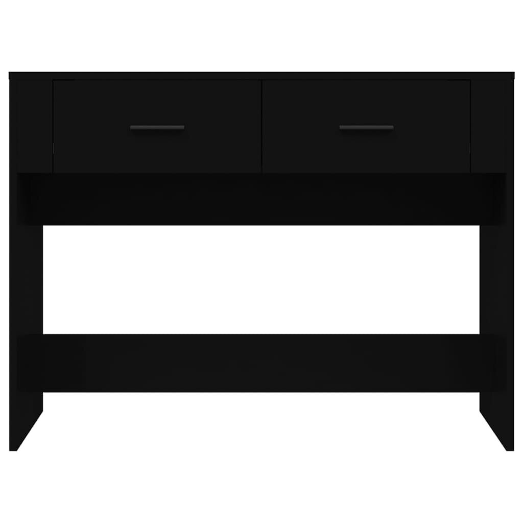Konsolinis staliukas vidaXL, Apdirbta mediena, 100x39x75cm, juoda kaina ir informacija | Stalai-konsolės | pigu.lt
