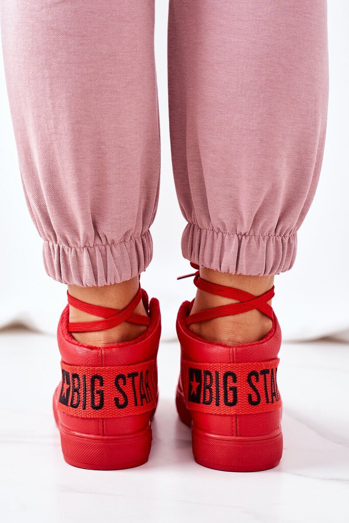 Sportiniai batai moterims Big Star, raudoni kaina ir informacija | Bateliai moterims  | pigu.lt
