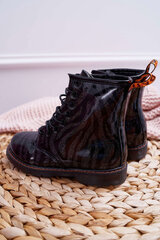 Žieminiai batai vaikams Black Omua 9751-19, juodi цена и информация | Детские сапоги | pigu.lt