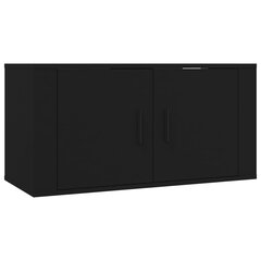 vidaXL Sieninė televizoriaus spintelė, juoda, 80x34,5x40cm kaina ir informacija | TV staliukai | pigu.lt