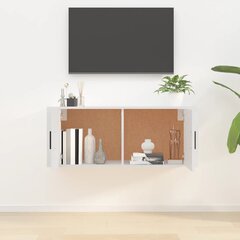 vidaXL Sieninė televizoriaus spintelė, balta, 100x34,5x40cm kaina ir informacija | TV staliukai | pigu.lt