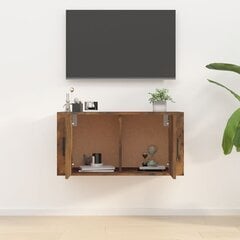 vidaXL Sieninė televizoriaus spintelė, dūminio ąžuolo, 80x34,5x40cm kaina ir informacija | TV staliukai | pigu.lt