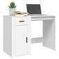 vidaXL Rašomasis stalas, baltos spalvos, 100x49x75cm, apdirbta mediena kaina ir informacija | Kompiuteriniai, rašomieji stalai | pigu.lt
