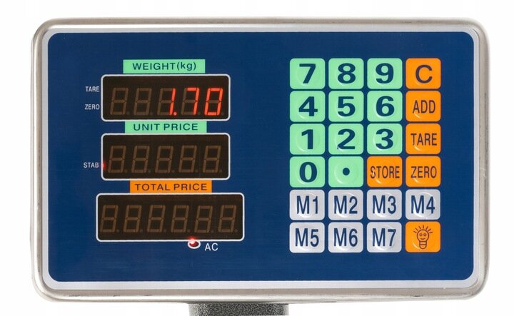 Sandėlio/parduotuvės svarstyklės Elektroninės LCD 150kg kaina ir informacija | Pramoninės svarstyklės | pigu.lt