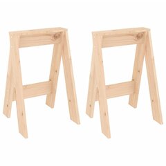 vidaXL Taburetės, 2 vnt., 40 x 40 x 60 cm, pušies medienos masyvas Ruda kaina ir informacija | Virtuvės ir valgomojo kėdės | pigu.lt
