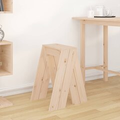 vidaXL Taburetės, 2 vnt., 40 x 40 x 60 cm, pušies medienos masyvas Ruda kaina ir informacija | Virtuvės ir valgomojo kėdės | pigu.lt
