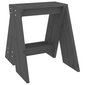 vidaXL Taburetės, 2 vnt., pilkos, 40 x 40 x 45 cm, pušies medienos masyvas Pilka kaina ir informacija | Virtuvės ir valgomojo kėdės | pigu.lt