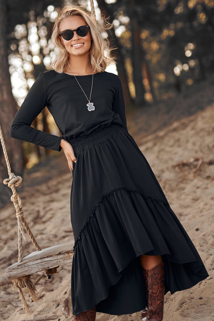 Suknelė moterims Makadamia, juoda kaina ir informacija | Suknelės | pigu.lt