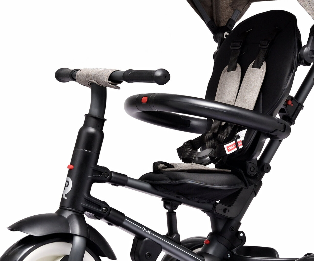 Sulankstomas dviratis, 3 ratai, vaikiškas Qplay Rito, spalva: pilka (3835) 4440 kaina ir informacija | Triratukai | pigu.lt