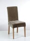 Veliūriniai lankstūs kėdžių užvalkalai, 4 vnt, ruda kaina ir informacija | Baldų užvalkalai | pigu.lt
