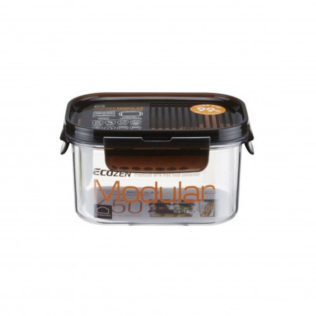 Lock&Lock dėžutė maisto produktams laikyti Bisfree Modular, 450 ml kaina ir informacija | Maisto saugojimo  indai | pigu.lt
