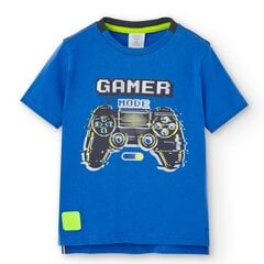 Детская футболка Boboli 506214*2548, синяя, 8445470179771 цена и информация | Рубашка для мальчиков | pigu.lt