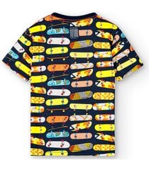 Детская футболка Boboli 516080*9083, тёмно-синяя/желтая, 8445470181316 цена и информация | Рубашка для мальчиков | pigu.lt