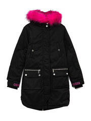 Детская куртка из коллекции Guess Jeans с капюшоном и застежкой на молнию Jet Black, 520914510 цена и информация | Куртки, пальто для девочек | pigu.lt