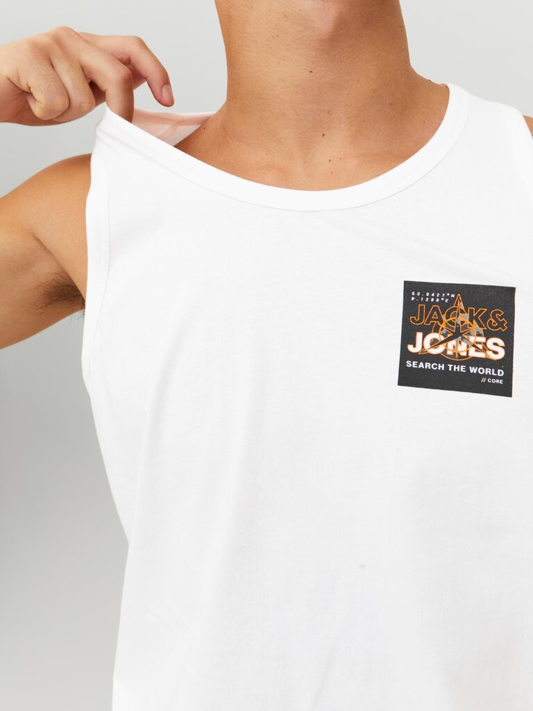 Marškinėliai vyrams Jack & Jones, balti kaina ir informacija | Vyriški marškinėliai | pigu.lt