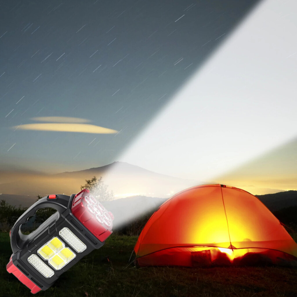 Žibintuvėlis lempa XL Saulės prožektorius LED COB 2 šviesos tipai 38W kaina ir informacija | Žibintai ir prožektoriai | pigu.lt