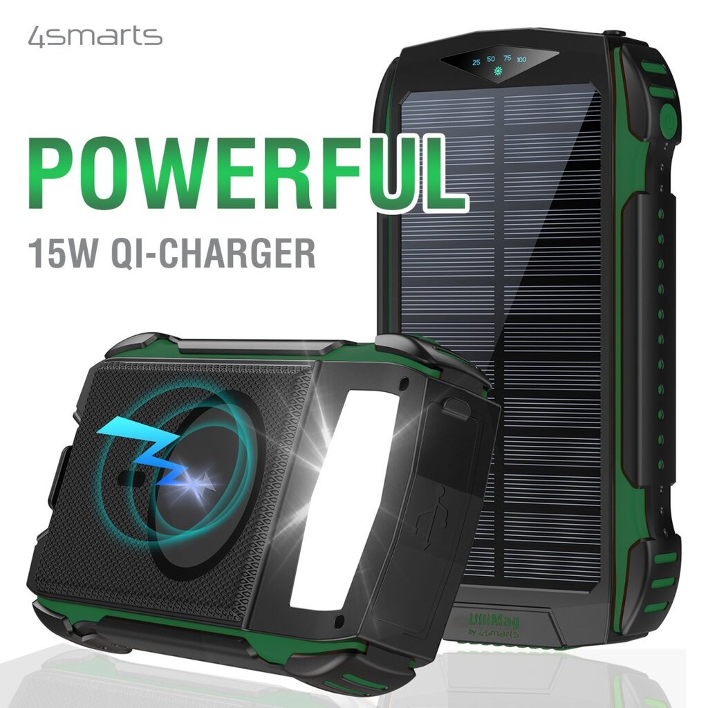 4smart Solar PowerBank 20000mAh цена и информация | Atsarginiai maitinimo šaltiniai (power bank) | pigu.lt