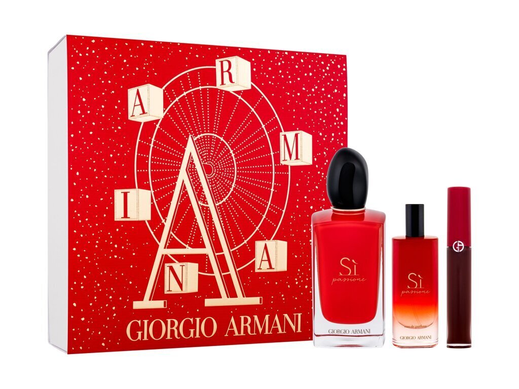 Набор ароматизированной воды Giorgio Armani Si Passione Giftset EDP, 121,5  мл цена | pigu.lt