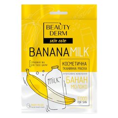 Lakštinė veido kaukė Beautyderm Bananų pienas, 25 ml kaina ir informacija | Veido kaukės, paakių kaukės | pigu.lt