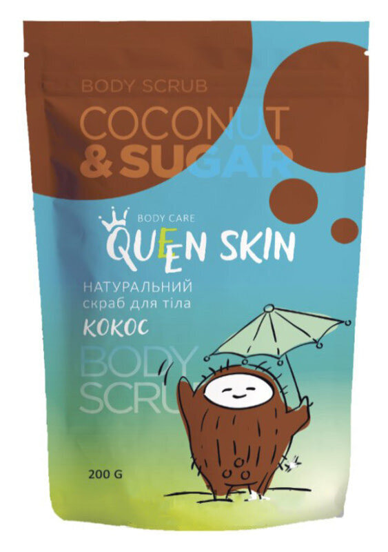 Kūno šveitiklis Queen Skin Coconut & Sugar, 200 g цена и информация | Kūno šveitikliai | pigu.lt