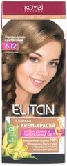 ELITAN Крем-краска для волос 6.12 Перламутрово-каштановый, 50/50/30 мл цена и информация | Краска для волос | pigu.lt