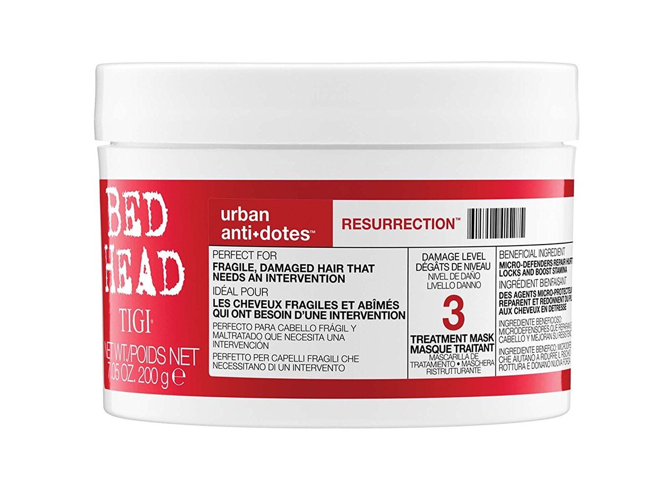 Atkuriamoji plaukų kaukė Tigi Bed Head Urban Antidotes Resurrection 200 g цена и информация | Priemonės plaukų stiprinimui | pigu.lt