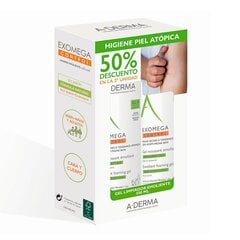 Putojantis gelis A-Derma Exomega Gel Moussant, 2x500ml kaina ir informacija | Kūno kremai, losjonai | pigu.lt