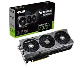 Asus TUF Gaming GeForce RTX 4070 Ti 12GB (TUF-RTX4070TI-12G-GAMING) GDDR6X kaina ir informacija | Vaizdo plokštės (GPU) | pigu.lt